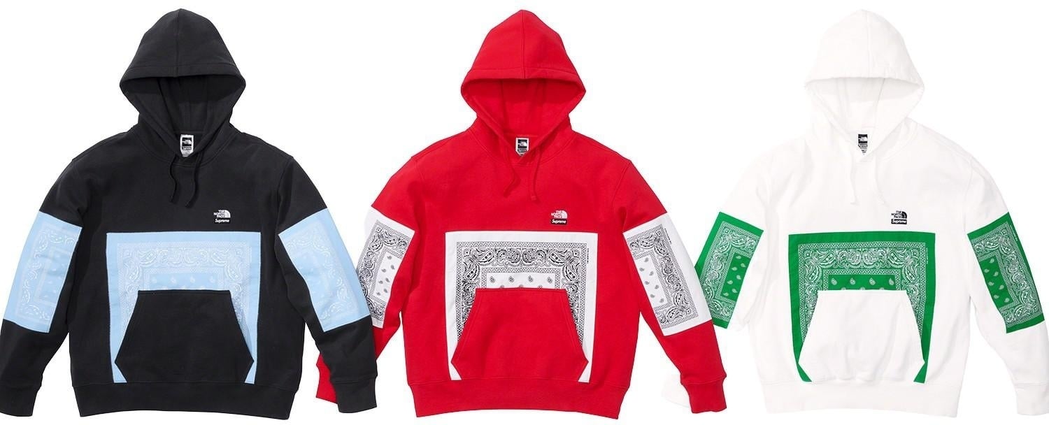 Supreme®/The North Face® Bandana Hooded Sweatshirt